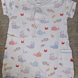 Kissy kissy ocean print romper